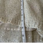 Charlie Paige  Cream Sparkle Sequin Sweater with Split Back L/XL Photo 6