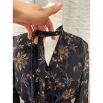 & Other Stories & Other Women's Long Black Floral Long Sleeved Dress Ruffles, Bell Sleeve Photo 7