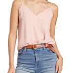 Melrose and Market Blush Pink V Neck Lace Trim Cami Tank Top XSmall NWT Photo 0