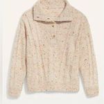 Old Navy  Womens Speckled Button-Front Cable-Knit Sweater Photo 0