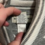 Banana Republic  Turtle Neck Long Sleeve Shirt Grey and White Striped Size Small Photo 4