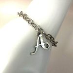 James Avery  Sterling silver A monogram bracelet Photo 0