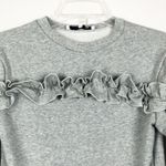 Endless Rose  Ruffled Heathered Gray Pullover Sweater Size XS Photo 5