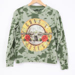 Guns N' Roses Americans Rock Band Sweatshirt Womens XS Green Gray Tie Dye Cotton Photo 0