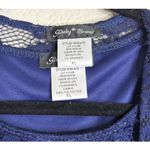 Slinky Brand  Womens 1X/2X 3 Piece Set Cardigan Tank Skirt Navy Blue Lace READ Photo 2