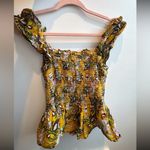 Jennifer Grace Floral Top and Skirt Yellow Size M Photo 1
