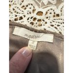 Mystree  Faux Fur Lace Vest Shrug Brown Cream Boho Hippie Festival Size Small Photo 4