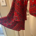 Altar'd State  Women’s Red Bandana Tie-Front Blouse, Size S Photo 3