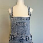 Judy Blue  Denim Overall Shortalls Distressed Size Large Photo 3