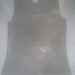 Bailey 44 Sleeveless Top Cocktail Party-Womens Small-Gray W/Rhinestones Photo 7