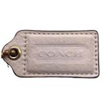 Coach 2"  White Fob Bag Charm Hang tag Hangtag Photo 0