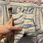 ZARA  Cream & Blue Stripe Shorts With Belt Photo 4