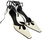 Kenneth Cole 90'S Y2K ‎ NY LACE UP POINTED TOE PUMPS HEELS SIZE 6 MADE IN ITALY. Photo 1