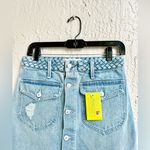 Tularosa Madelyn denim mini skirt Miami color size 27 / US 4 Photo 2