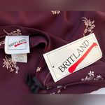 NWT Vintage Y2K Britland Maroon Floral Print Mini Skirt Red Photo 6