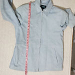 Ralph Lauren Lauren Light Blue Suede Leather Womens Jacket Size M Photo 7