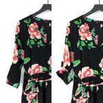 Yumi Kim  Liz Floral Silk Romper Black Pink Green M Photo 1