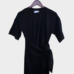 Modern Citizen Noa Tie Waist Black Organic Cotton Midi T-Shirt Dress XS Photo 6