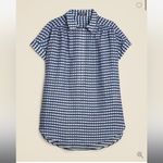 J.Crew  Crinkled tunic beach dress in gingham print Photo 2
