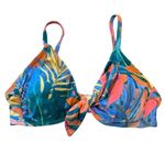 Kona Sol WOMEN'S New Swim Abstract Tropical Print Tie-Front Bikini Top Photo 1