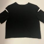 H&M distressed Forrest Green grunge style cropped sweatshirt Photo 0