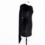 Topshop  | Velvet Open Back Mini Dress In Black Photo 8