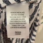 Alfred Dunner  Classics Stripe Texture Knit Top With Necklace Navy/White Size L Photo 8