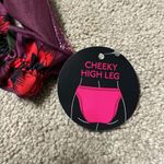 No Boundaries  Floral Cheeky High Leg Bikini Bottom Size S Photo 3