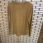 Time And Tru Brown Give Thanks Long Sleeve Thermal Tee Size Large Tan Photo 1