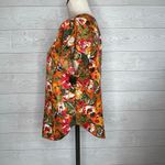 Unbranded 80’s orange/green floral top Size medium Orange Photo 1