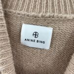 ANINE BING  Kendrick Wool/Cashmere Blend University Paris Sweater in Light Camel Photo 9
