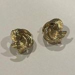 Givenchy Pretty Vintage Signed Gold Tone Clip On Earrings Photo 0