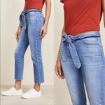 frame denim Frame Le High Straight Tie Waist Raw Hem Jeans Size 25 NWOT Photo 2