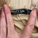 Nasty Gal  Satin Tie Front Pyjama shorts Set in Champagne Photo 3