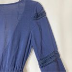 Roxy 3/$30  | Blue Tie Front Exposed Long Sleeve Boho Dress XS Photo 5