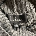 Lulus NWT Women's Coffee Date Gray Turtleneck Midi Sweater Dress Size L Fall Photo 7