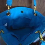 Paper straw hand bag Blue Photo 5