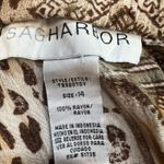 Vintage Sag Harbor Patchwork Animal Print Rayon Skirt Boho Safari Y2K Sz 14 Brown Photo 6