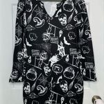 SheIn Maternity Halloween Pumpkin Skull Print Bodycon Dress Black/White - Medium Photo 0