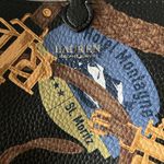 Lauren Ralph Lauren Large Reversible Tote Bag in Dark Olive/Belting Print, NWT Green Photo 7