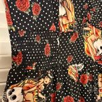Hot Topic  Y2K Fit & Flare Dress - Iconic Skull Roses Rare Goth Pin Up Girl Sz L Photo 9