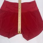 Lululemon Red Speed Up Hi Rise Athleisure Gym Athletic 4" Running Shorts Size 2 Photo 3