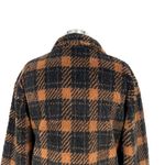 Saltwater Luxe Plaid Faux Fur Coat Black Brown Cinnamon Size Small NWT Photo 7
