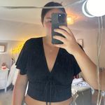 Miss Selfridge Black Nylon Cinched Top  Photo 0