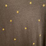 Gerard Darel  Black & Gold Glitter Star 3/4 Length Sleeve Tee Size Small Photo 3