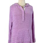Caslon Hooded Sweater Snap Front Kangaroo Pocket Purple Orchid Women’s Size XL Photo 0