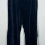 Coolibar Beach Velour Pants Women Small Black Pull On Drawstring UPF 50 Wide Leg Photo 0