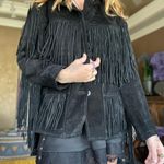 Leather Fringe Motorcycle Jacket Size L Photo 0