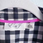 Eliza J  Black and White Gingham Shirt Dress with Barbie Pink Bow Photo 5
