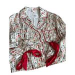 Peach Love California Peach Love Nutcracker Satin Christmas Pajama Red Set Size Small Photo 8